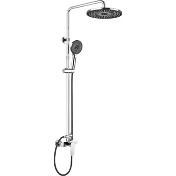 Sprchový set Mereo Dita sprchová baterie s talířovou kulatou sprchou, černá