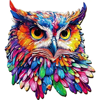 Puzzle EscapeWelt Dřevěné puzzle Sova 500 dílků