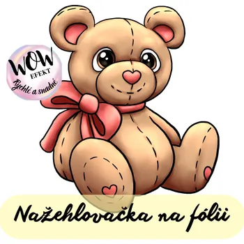 Nažehlovačky na fólii Nažehlovačka na fólii, MEDVÍDEK S MAŠLÍ, 9,9x8,5 cm /ks