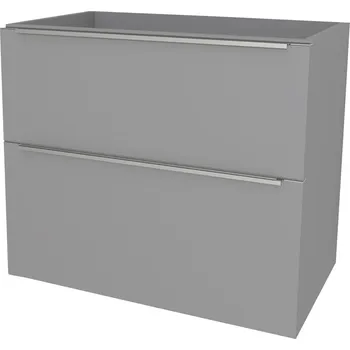 Koupelnový nábytek Mereo Mailo, koupelnová skříňka 81 cm, chrom madlo, Multidecor, Šedý Supermat