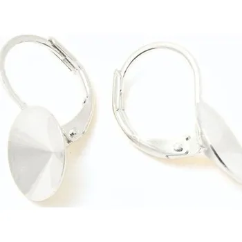 Náušnice Crystal-ZONE Náušnice Arc rivoli 10mm rhodium