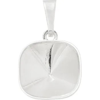 Přívěsek Crystal-ZONE Přívěsek rovně Square 10mm rhodium