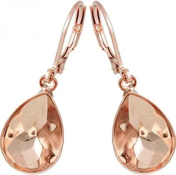 Náušnice Crystal-ZONE Náušnice bimbací Pear 14mm rose gold