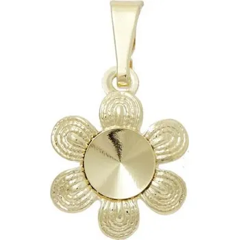 Korálek Crystal-ZONE Přívěsek květ rivoli 6mm gold plating 24kt