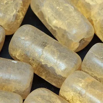 Korálek Korálek práskaný VÁLEC 23/13mm topaz