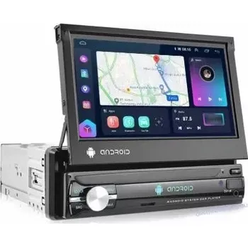 GPS navigace 1DIN Android 13 GPS autorádio s výsuvným 7" LCD