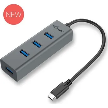 USB hub i-Tec USB-C 3.1 Metal 4-portový HUB, 4x USB 3.0