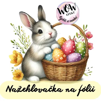 Nažehlovačky na fólii Nažehlovačka na fólii, VELIKONOČNÍ KRÁLÍK, 6,8x7,1 cm /ks