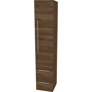 Koupelnový nábytek Mereo Bino koupelnová skříňka vysoká 163 cm, pravá, Multidecor, Ořech Pacifik tabákový