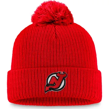 Čepice Fanatics Pánská zimní čepice New Jersey Devils NHL A/CAP Beanie Cuff Pom