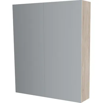 Zrcadlo Mereo Koupelnová skříňka zrcadlová 60 cm, galerka, 2 x dvířka, Multidecor, Light Rock Hickory