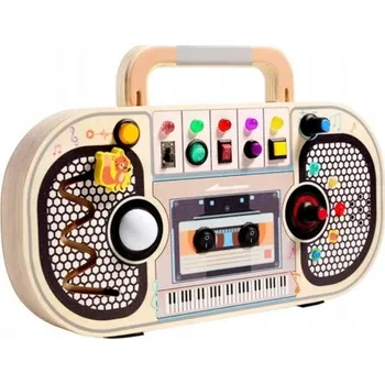 Dřevěná hračka Derrson W5338 Derrson interaktivní dřevěná montessori tabule "magneťák"