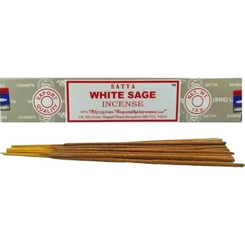 Čajovna Shrinivas Sugandhalaya Satya BÍLÁ ŠALVÉJ vonné tyčinky Indie