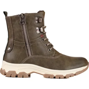 Dámská treková obuv Hnědé workery se zipy GD-WL-51KH Velikost: 36