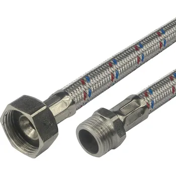 Klum Hadice připojovací nerez 10x14, MxF, 1/2"x3/4", 60 cm