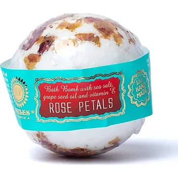 bomba do koupele Bomba do koupele - Okvětní lístky růže 145 g, s vitamínem E, bez sulfátů a parabenů