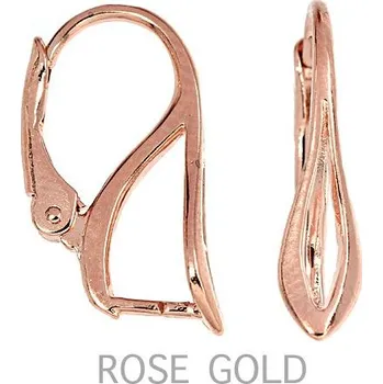 Rybářský háček EU Náušnicový háček lístek 20/10mm ROSE GOLD