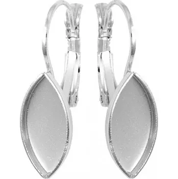 Náušnice Crystal-ZONE Náušnice Naveta 24/10mm platina