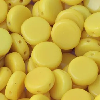 Korálek CZ Korálek mačkaný KRUH DUO 8mm žlutá