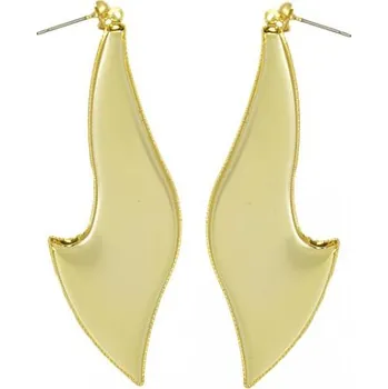 Náušnice Crystal-ZONE Náušnice bimbací Vlnka 69/20mm zlato