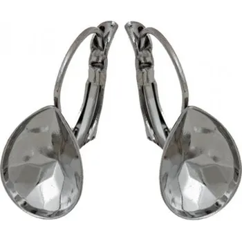 Náušnice Crystal-ZONE Náušnice Pear 14m ruthenium