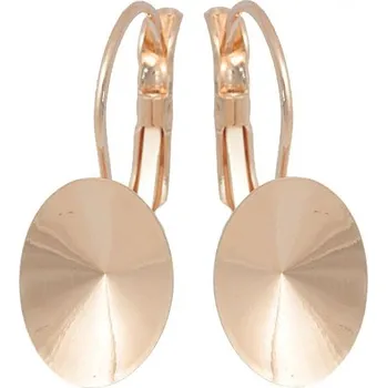 Náušnice Crystal-ZONE Náušnice Rivoli OVAL 14/10,5mm rose gold