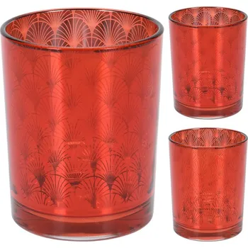 Svícen Svícen sklo 125x100 mm červená