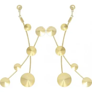 Náušnice Crystal-ZONE Náušnici bimbací Rivoli MIX gold plating 24kt