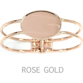 Náramek Crystal-ZONE Náramek crystalROCKS ovál 30/22mm rose gold