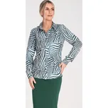 Vzorovaná klasická dámská košile s límečkem M1068 Pattern 105 Velikost: L