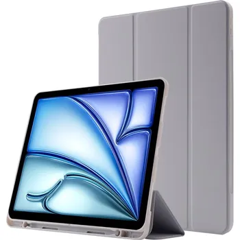 Pouzdro na tablet VSECHNONAMOBIL 76495 LEATHER Zaklápěcí kryt pro Apple iPad Air 11 2025 / Air 11 2024 šedý