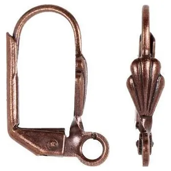 Věšák CZ Háček zavírací s mušlí stará měď