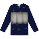 DÍVČÍ TRIČKO S KAMÍNKY MS7104 Velikost: 146, Barva: Modrá