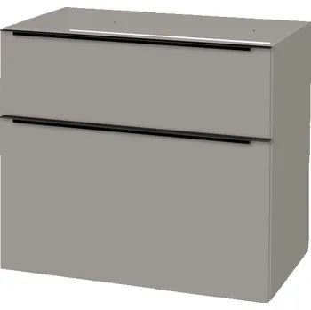 Koupelnový nábytek Mereo Mailo, koupelnová skříňka 81cm, šedá mat, černé madlo