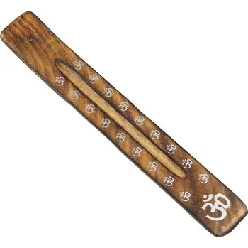 Vonná tyčinka Stojánek na vonné tyčinky dřevěný - lyže antik Om