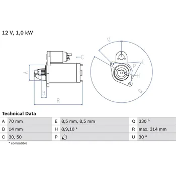 Startér Startér BOSCH 0 986 018 570
