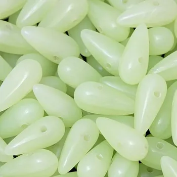 Korálek CZ Korálek mačkaný KAPKA 10/5mm světle zelená