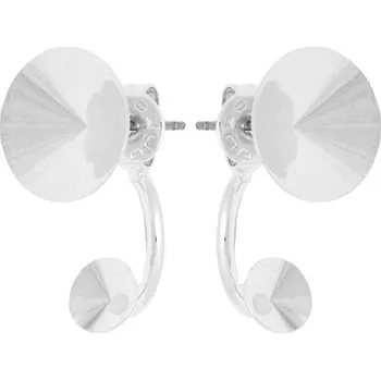 Náušnice Crystal-ZONE Náušnice DOUBLE Rivoli 10mm/Rivoli 6mm rhodium