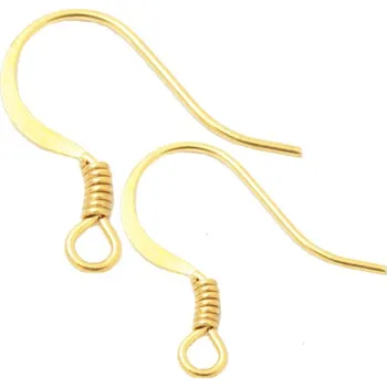 CZ Náušnicový Fisch háček 18mm zlato