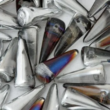 Korálek CZ Korálek mačkaný SPIKE 13/5mm crystal BBL