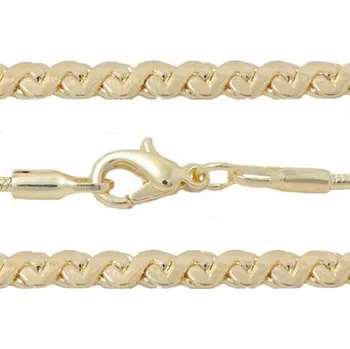 Řetízek Crystal-ZONE Řetízek se záponkou 2,5mm GOLD PLATING 24kt