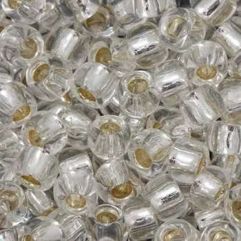 Korálek TOHO Co., Ltd. TOHO Round 6/0 Silver/Crystal Lined