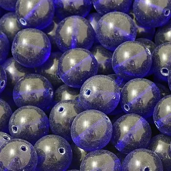 Korálek CZ Korálek mačkaný KULIČKA 10mm dark indigo