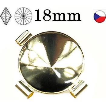 Korálek Crystal-ZONE Spojoavací komponent trubička Rivoli 18mm gold plating 24kt