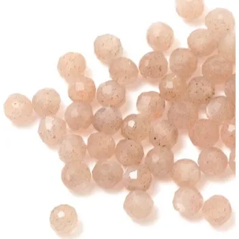 Drahý kámen Sluneční kámen broušený 4mm (1ks)