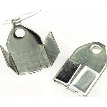 Materiál na výrobu šperku CZ Koncovka na stužky stříbro