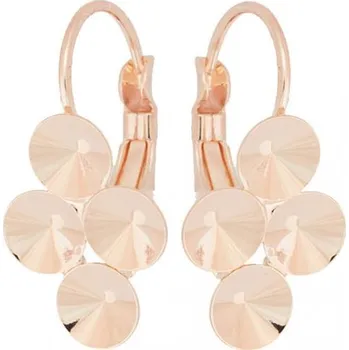 Náušnice Crystal-ZONE Náušnice KIDS Rivoli 4x6mm rose gold