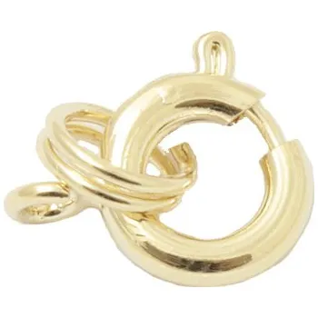 Materiál na výrobu šperku CZ Pérový kroužek 8mm gold plating 24kt