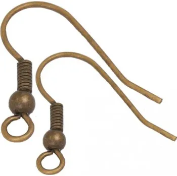 Materiál na výrobu šperku CZ Náušnicový afroháček 20mm staré zlato