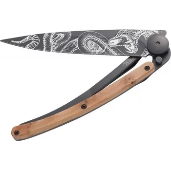 kapesní nůž Kapesní nůž Deejo Tattoo black 37g Snake juniper wood